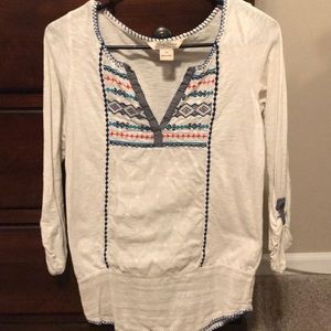 Long-sleeve tunic top